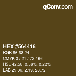 Color code: HEX #564418 | qconv.com