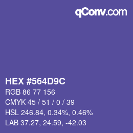 Código de color: HEX #564D9C | qconv.com