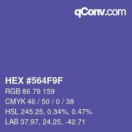 Color code: HEX #564F9F | qconv.com