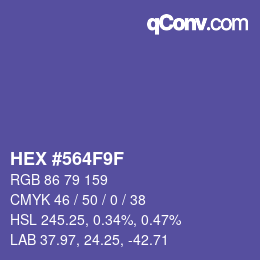 Color code: HEX #564F9F | qconv.com