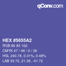 Color code: HEX #5655A2 | qconv.com