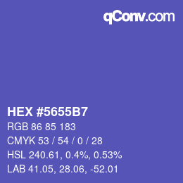 Color code: HEX #5655B7 | qconv.com