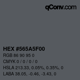 Color code: HEX #565A5F00 | qconv.com