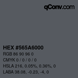 Color code: HEX #565A6000 | qconv.com