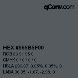 Color code: HEX #565B5F00 | qconv.com