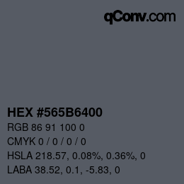 Color code: HEX #565B6400 | qconv.com