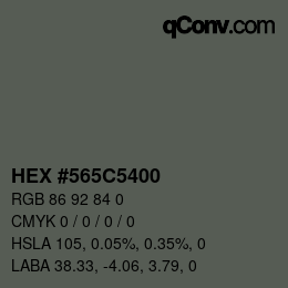 Color code: HEX #565C5400 | qconv.com