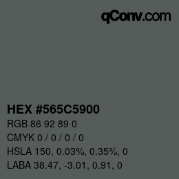 Código de color: HEX #565C5900 | qconv.com
