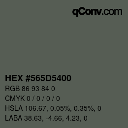 Color code: HEX #565D5400 | qconv.com