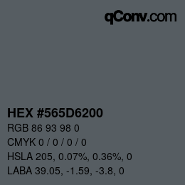 Color code: HEX #565D6200 | qconv.com