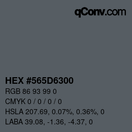 Color code: HEX #565D6300 | qconv.com