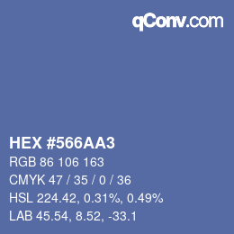 カラーコード: HEX #566AA3 | qconv.com
