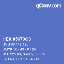 Color code: HEX #5670C3 | qconv.com