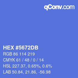 カラーコード: HEX #5672DB | qconv.com