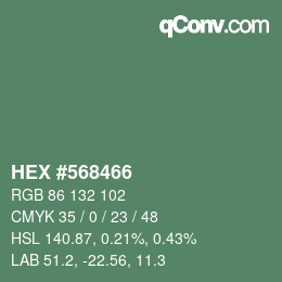 Color code: HEX #568466 | qconv.com