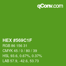 Color code: HEX #569C1F | qconv.com