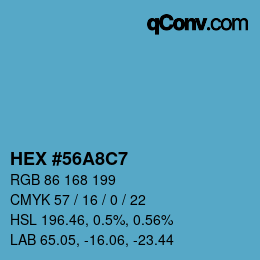 Color code: HEX #56A8C7 | qconv.com