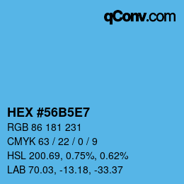 Color code: HEX #56B5E7 | qconv.com