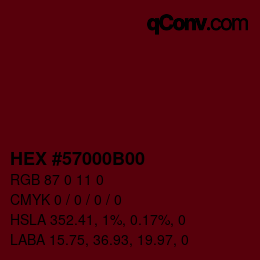 Color code: HEX #57000B00 | qconv.com