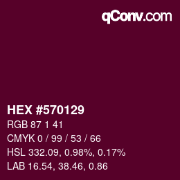 Color code: HEX #570129 | qconv.com