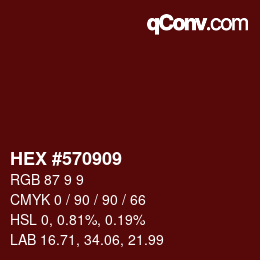 Color code: HEX #570909 | qconv.com