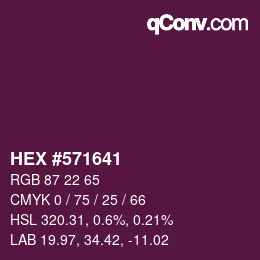 カラーコード: HEX #571641 | qconv.com