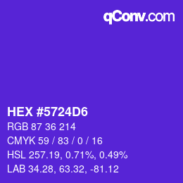 Color code: HEX #5724D6 | qconv.com