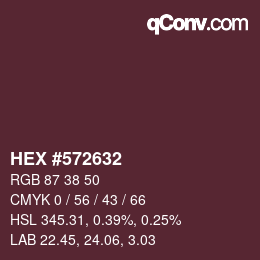 Color code: HEX #572632 | qconv.com