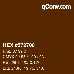Color code: HEX #572700 | qconv.com