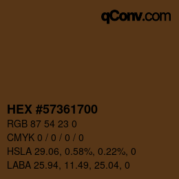 Color code: HEX #57361700 | qconv.com