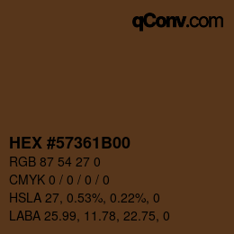 Color code: HEX #57361B00 | qconv.com