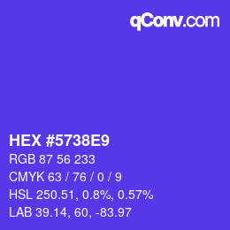 Color code: HEX #5738E9 | qconv.com
