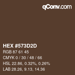 Color code: HEX #573D2D | qconv.com