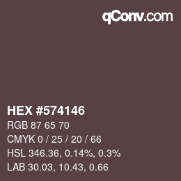 カラーコード: HEX #574146 | qconv.com