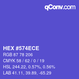 Color code: HEX #574ECE | qconv.com