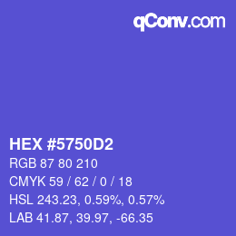 Color code: HEX #5750D2 | qconv.com