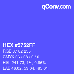 Color code: HEX #5752FF | qconv.com