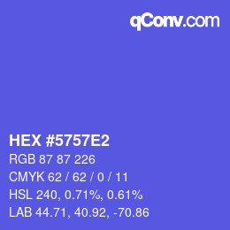 Color code: HEX #5757E2 | qconv.com