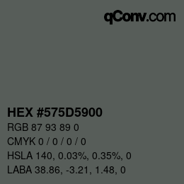 Color code: HEX #575D5900 | qconv.com