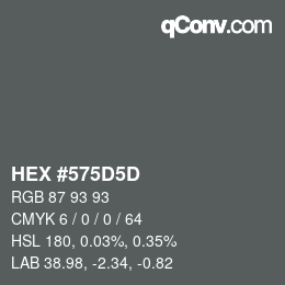 Color code: HEX #575D5D | qconv.com