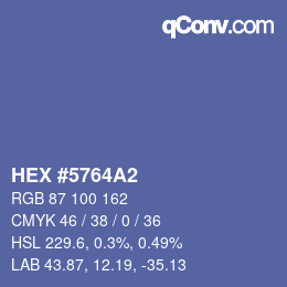Farbcode: HEX #5764A2 | qconv.com