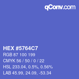 Color code: HEX #5764C7 | qconv.com