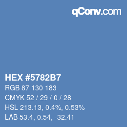 Color code: HEX #5782B7 | qconv.com