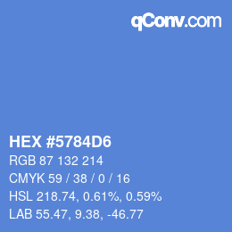 Color code: HEX #5784D6 | qconv.com