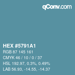 Farbcode: HEX #5791A1 | qconv.com