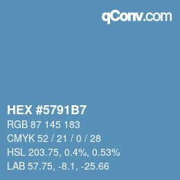 Color code: HEX #5791B7 | qconv.com