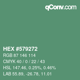 Color code: HEX #579272 | qconv.com