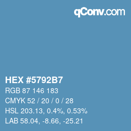 Color code: HEX #5792B7 | qconv.com