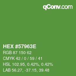 Color code: HEX #57963E | qconv.com