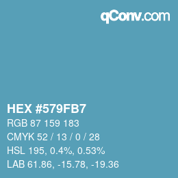 Color code: HEX #579FB7 | qconv.com